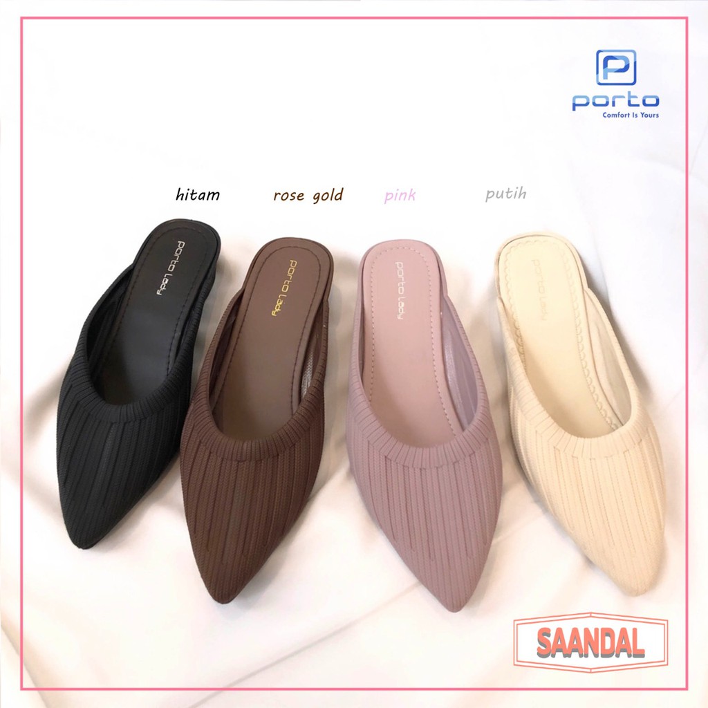 Sepatu Wedges Selop Porto DTA Model Korea Jelly (BISA SATUAN)