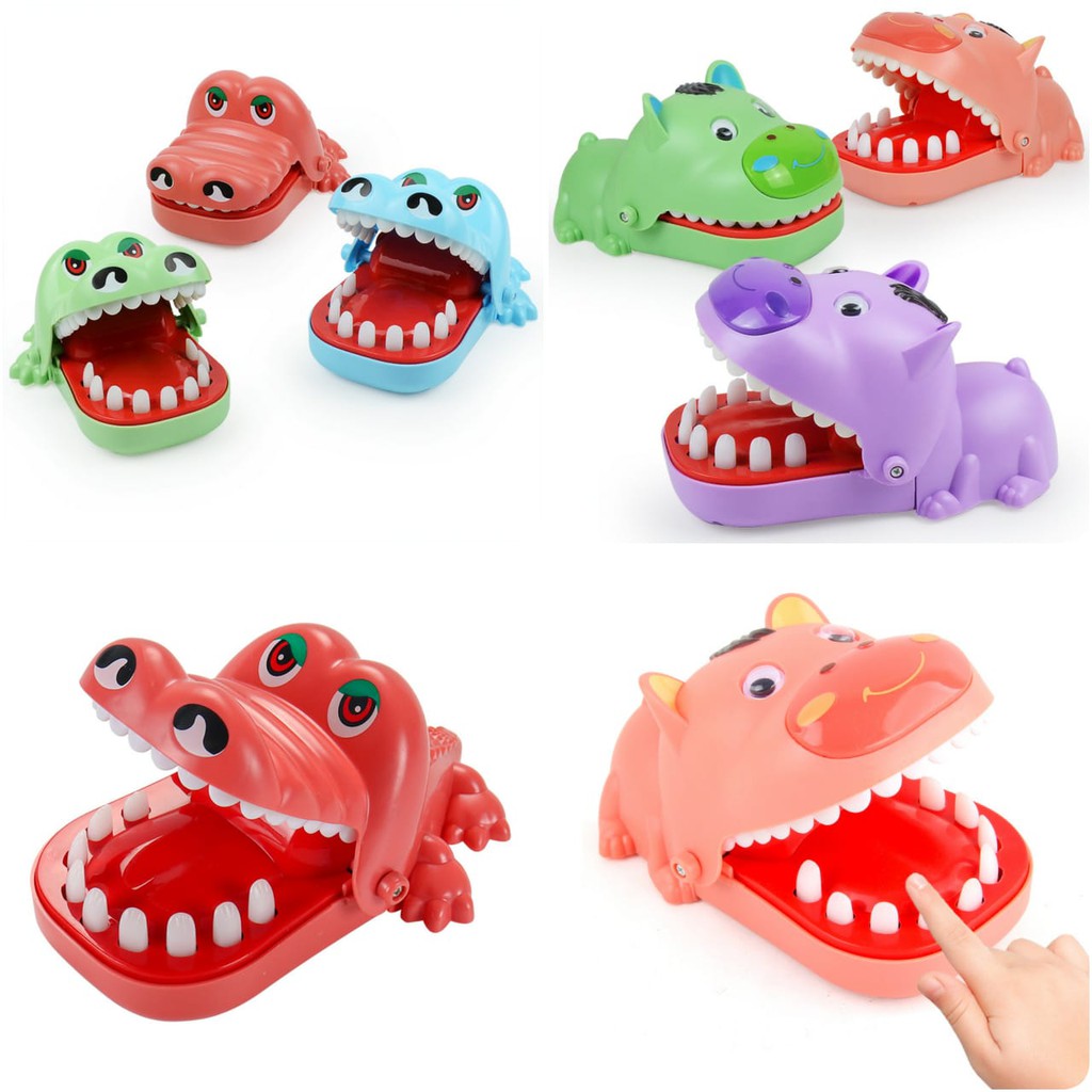 [FUNNY]Mainan New Model Crocodile And Hippo Dentist / Mainan Surprise Buaya Dan Hippo Gigit Jari