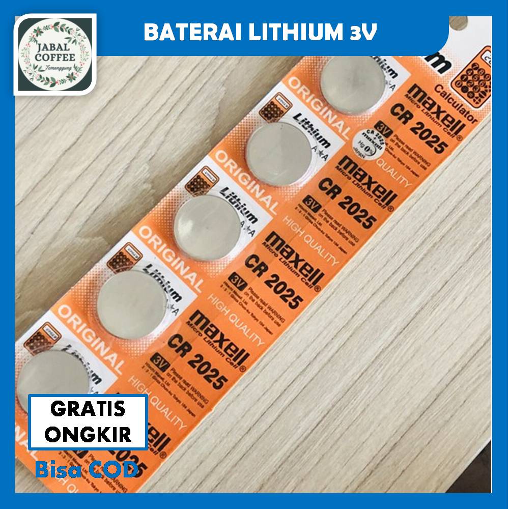 Baterai Lithium Orange CR2025 / Battery Lithium 3V Kancing Koin CR-2025 J133