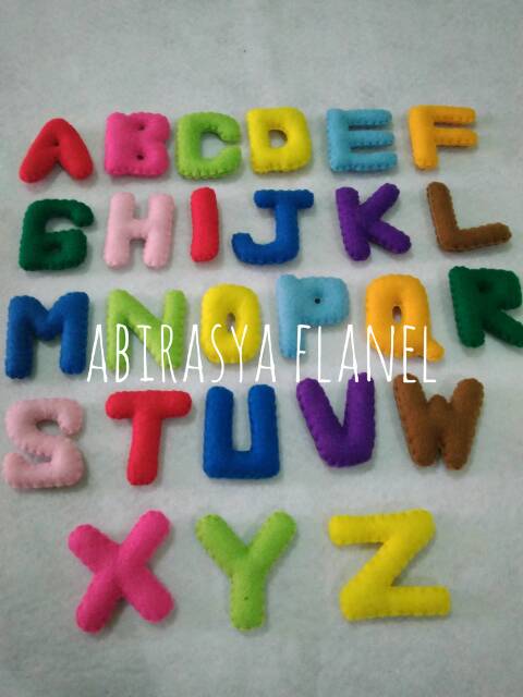 Huruf flanel n angka flanel