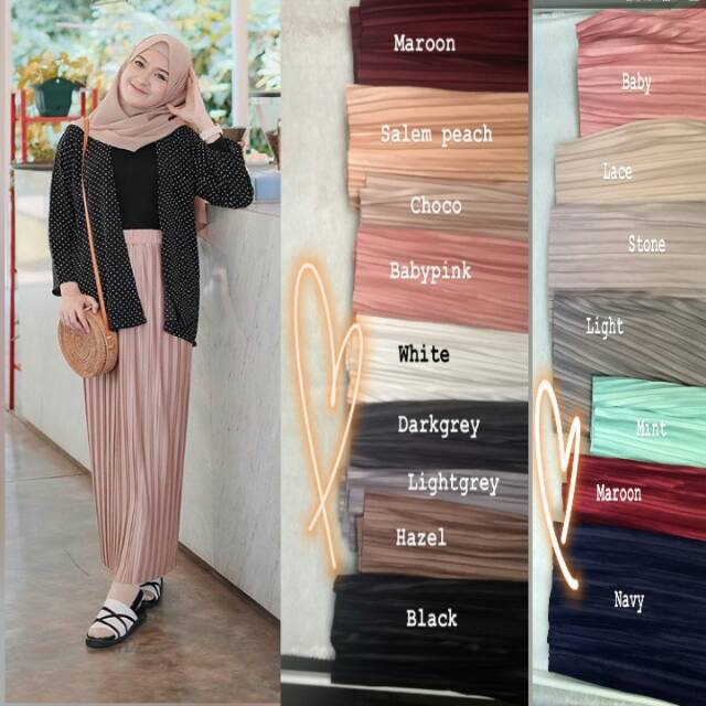 Slim skirt plisket premium/rok plisket panjang lurus / pleated skirt/rok big size/rok flare/rok span