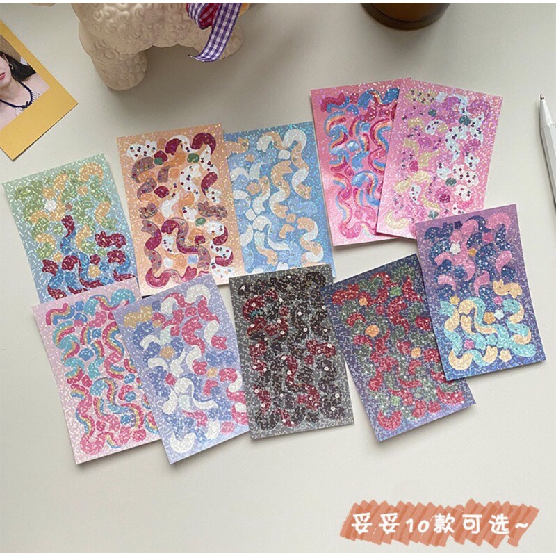 

[TKOEN101] Stiker glossy | Stiker deco foto gliter
