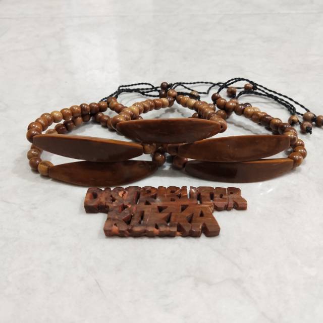 ( SUPER MURAH ) Grosir 5 pcs gelang kokka kaukah kaokah fukakah koka plat polos coklat