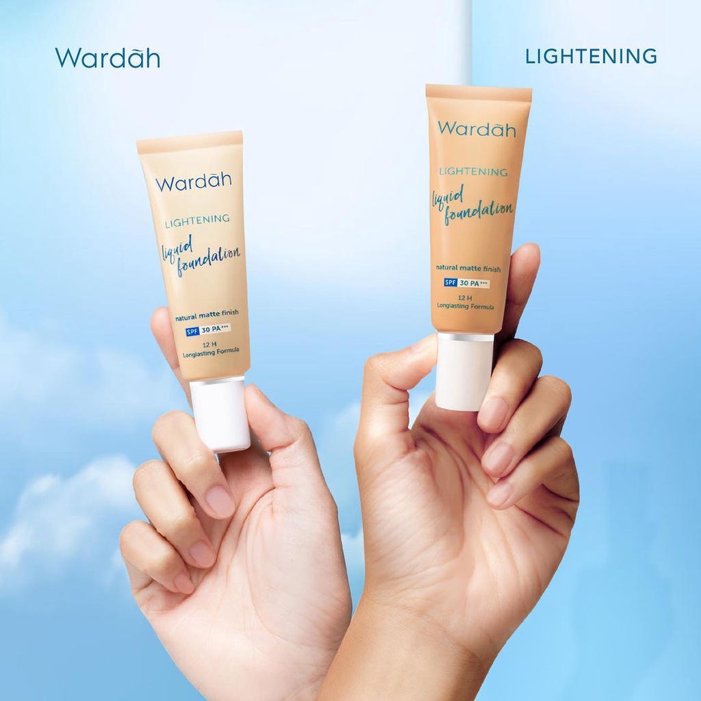 Wardah Lightening Liquid Foundation 6ml / 25ml | alas bedak