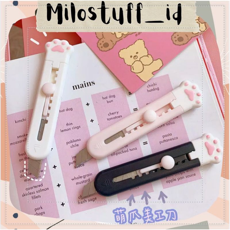 

[MILOSTUFF_ID] Cutter Mini Bentuk Kaki Kucing Lucu Paw Cutter Portable--MS0158