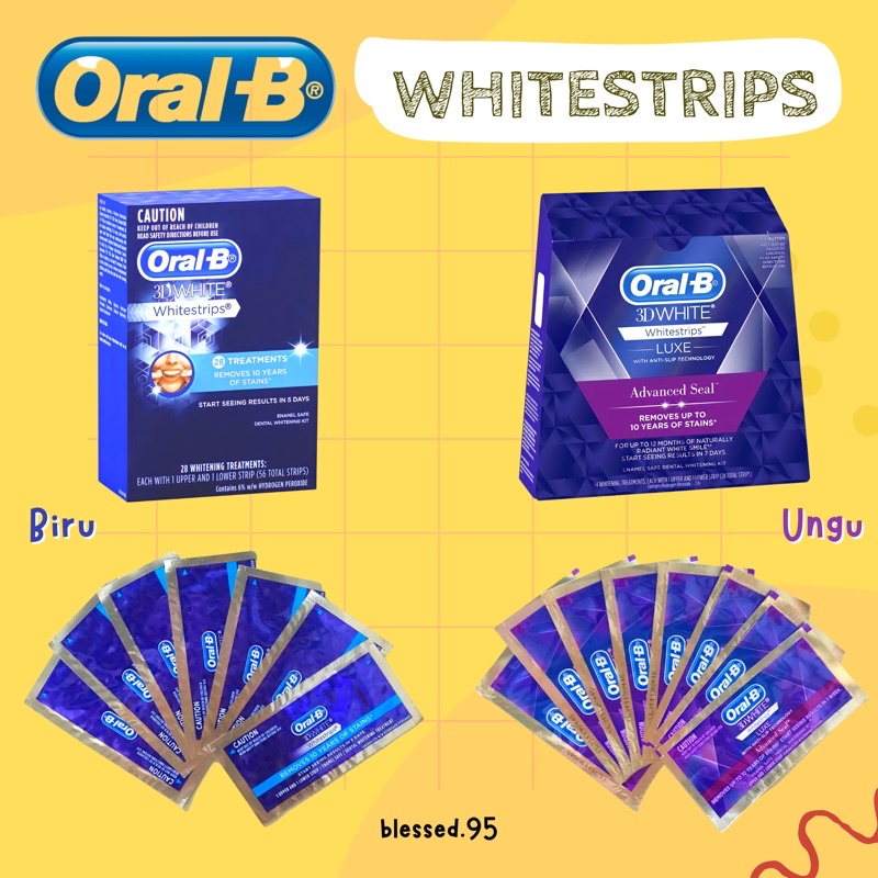 Jual Oral B White Strip Whitestrips 3D White Pemutih Gigi | Shopee ...