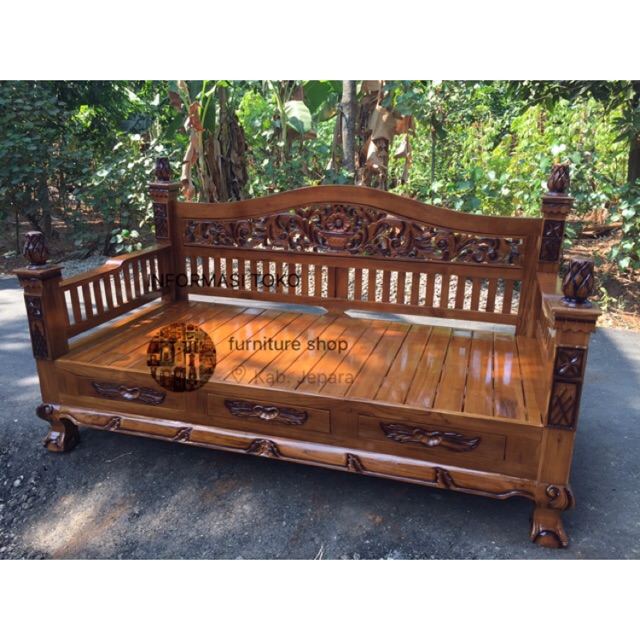 Kursi bale bale rahwana laci jumbo kayu jati