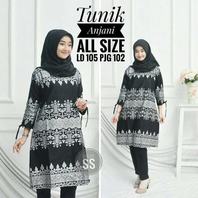 Tunik anjani bahan katun batik pekalongan