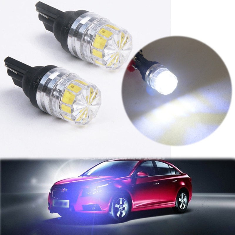 1x Lampu Bohlam Sisi Belakang Mobil Warna Putih T10 5050 5 SMD LED Baru