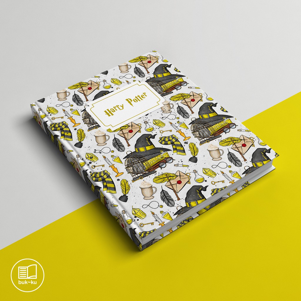

Buku custom Motif hufflepuff Harry potter catatan notebook sekolah kuliah