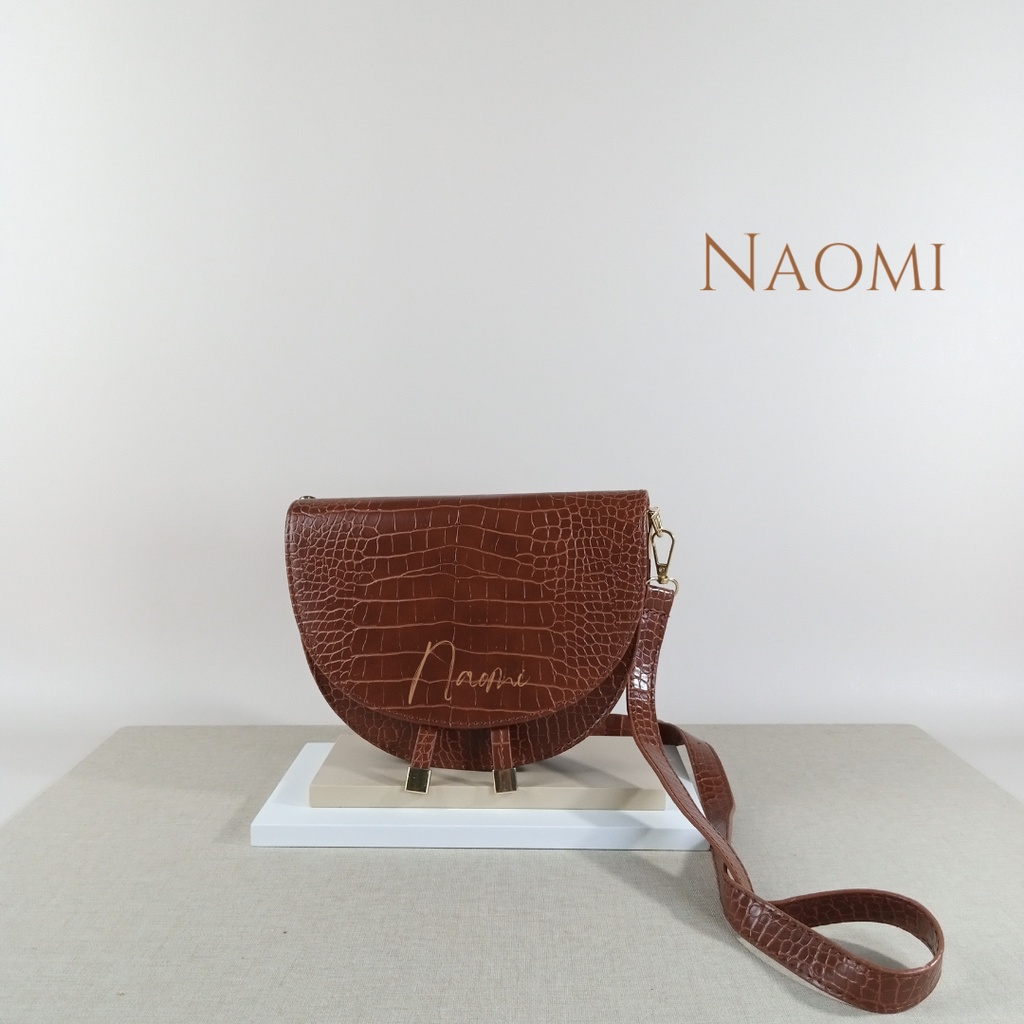 NAOMI - Cherly Bag Import - Tas motif croco - Fashion bag - Hand bag premium - Elegant bag - Sling Bag Wanita - Tas Wanita - Tas Selempang - Handbag - Tas fashion - tas pesta - tas dinner - kondangan - Tas Naomi - Naomi Bag