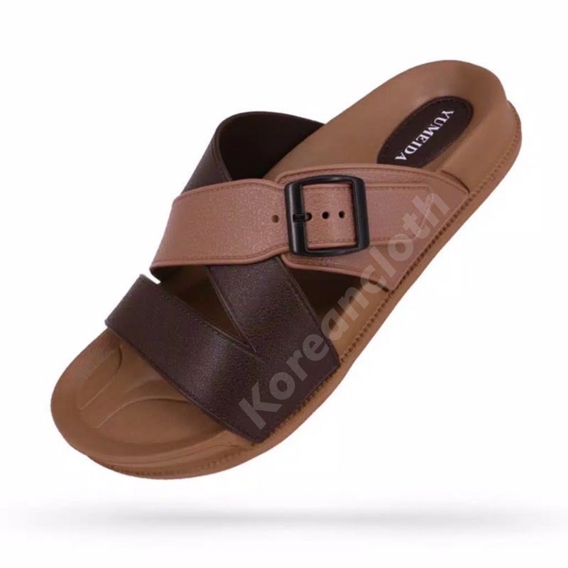 YUMEIDA 9091 SANDAL SLOP PRIA BAPAK BAPAK SANDAL KARET SLIP ON SANDAL KARET IMPORT