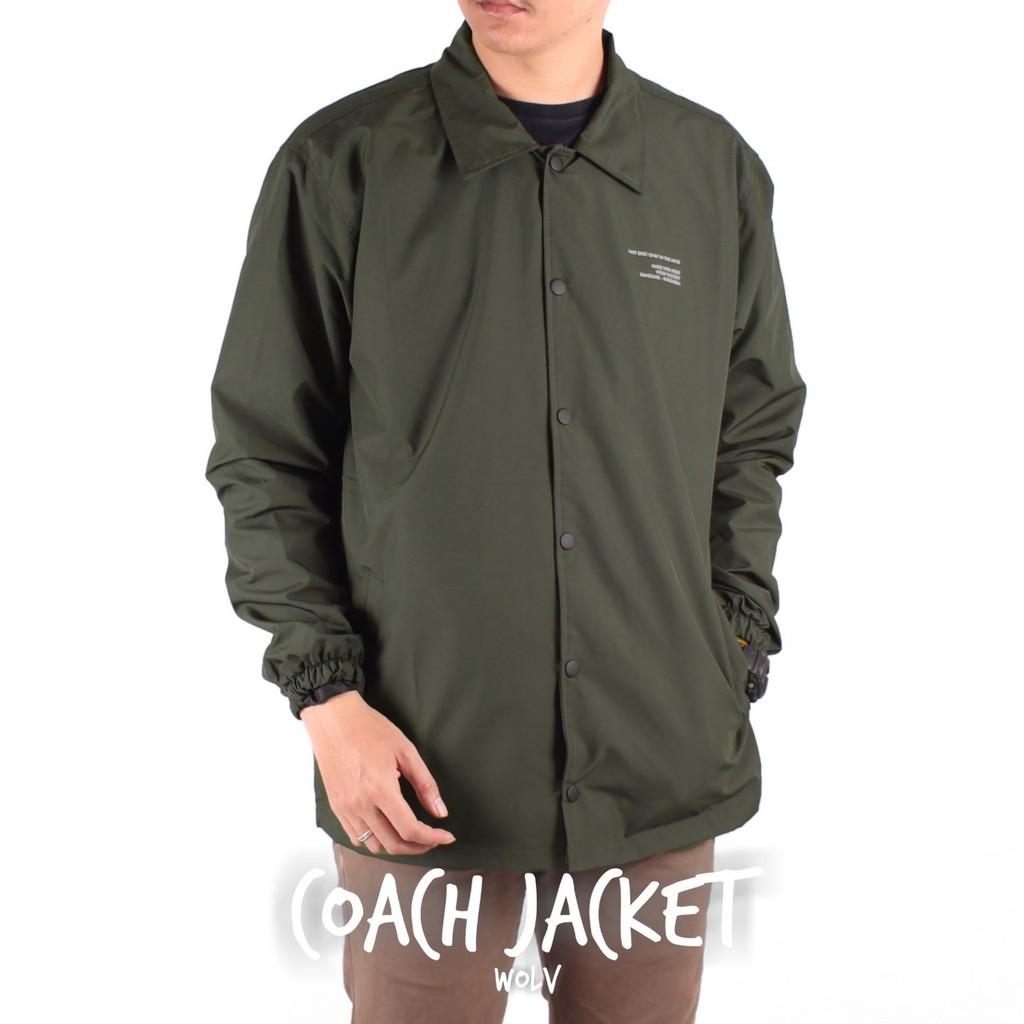 Jaket Coach Wolv Pria / Coach Distro Premium / Jaket Taslan / Jaket Motor Waterproof / Jaket Outdoor