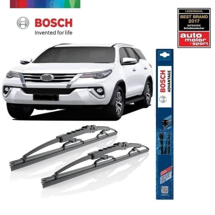 Wiper Blade New Fortuner 2016 BOSCH Sepasang Advantage 17-22&quot; ORIGINAL