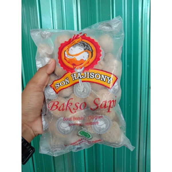 

Bakso Son Hajisony Lampung ukuran besar isi 50 butir Tanpa Bumbu Kuah