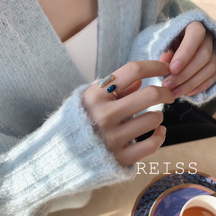 Retro Ring Simple Fashion Geometric Open Index Finger Ring For Women Rings Cincin Jari Telunjuk Model Terbuka Bentuk Geometris Gaya Retro Untuk Wanita