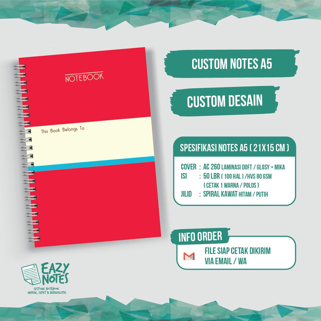 

NOTEBOOK CUSTOM A5 MURAH SATUAN