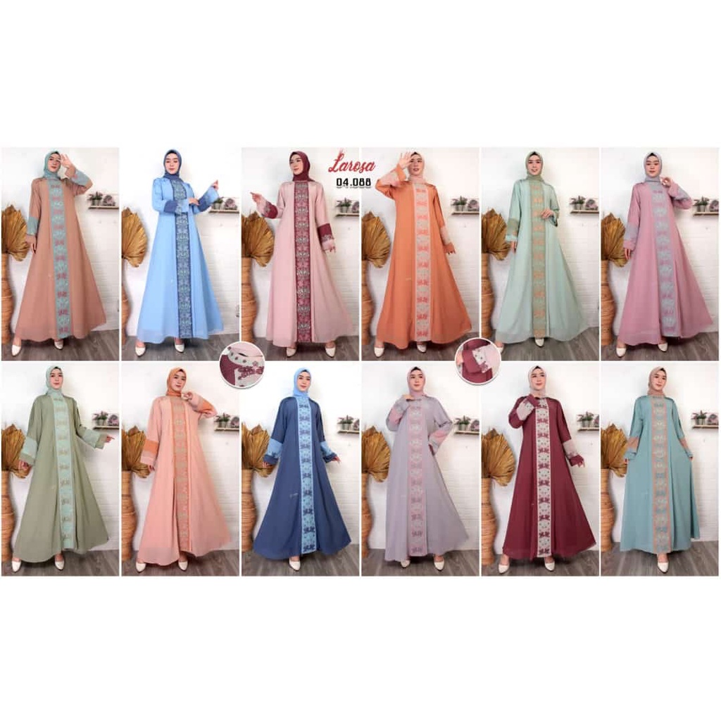 Gamis / Gamis Ceruti / Gamis Bordir / Gamis payet / Gamis Fashion Muslim Ceruti Babydoll Bordir dan 