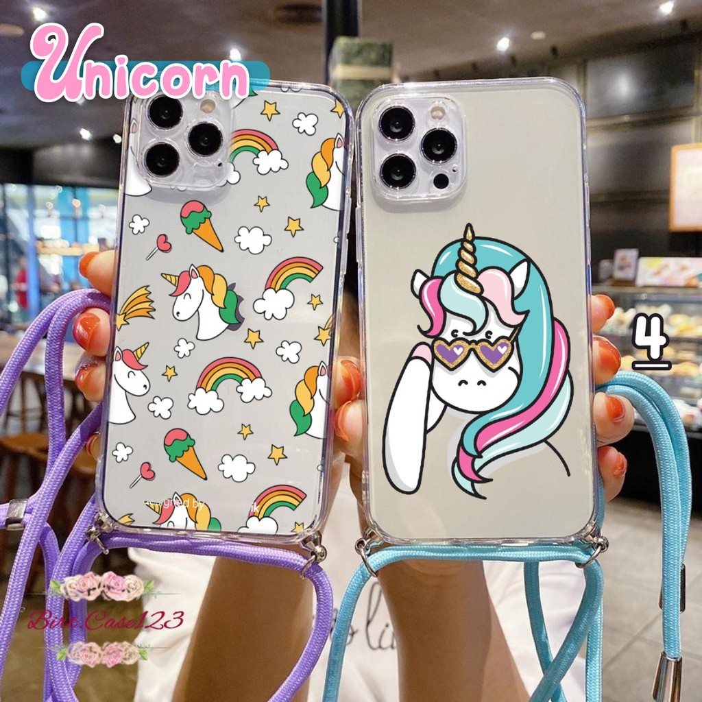 Softcase Slingcase Lanyard Bening UNICORN Infinix Note 8 Hot 9 Play X680 X682 10 Lite BC5686