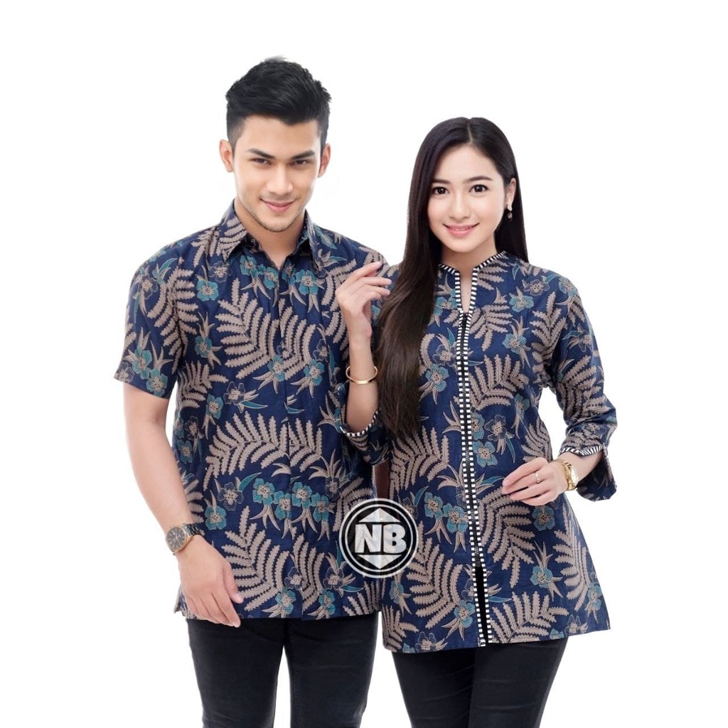 [11.11] COUPLE BATIK NEW HEM BLUS BLOUSE TRENDING INTERNATIONAL COUPLE SERAGAM TERLARIS