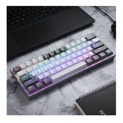 Keyboard gaming redragon mechanical wired usb type-c macro 60% 61 keys tkl Fizz rgb k617 k617rgb k-617