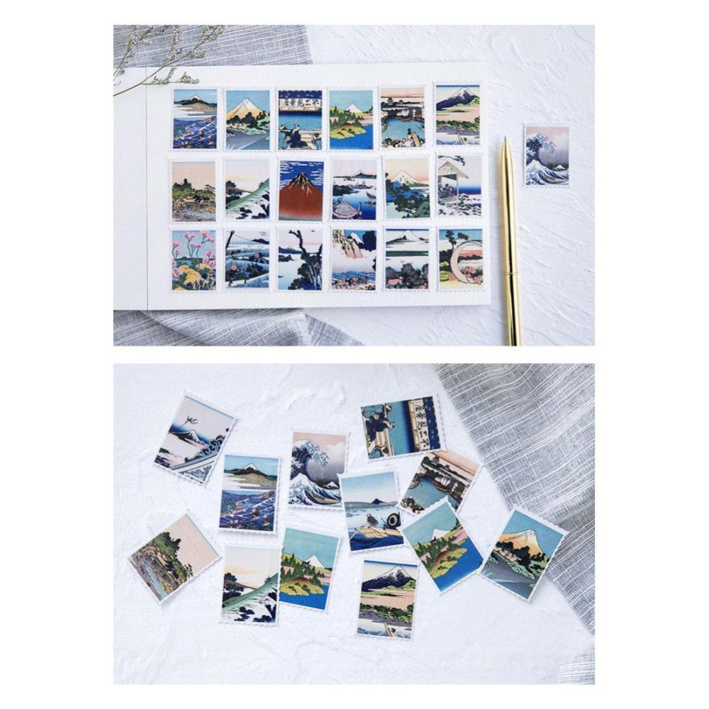 Timekey 46Pcs / Kotak Stiker Kreatif Gaya Jepang Untuk Dekorasi Scrapbook / Jurnal / Handphone A3K9