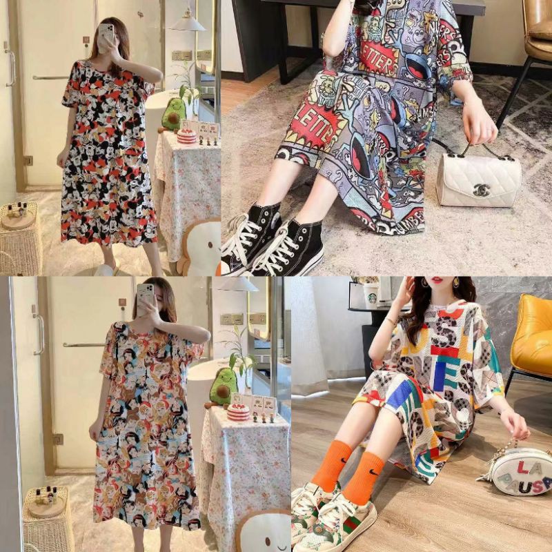 Daster wanita baju tidur piyama import fashion/Daster Motif