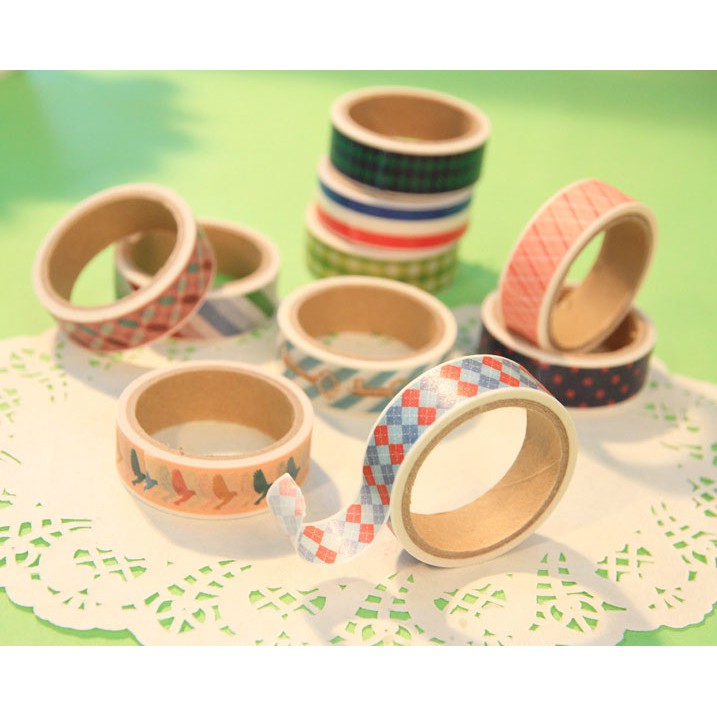 

Selotip Warna-warni Washi Masking Tape Pattern