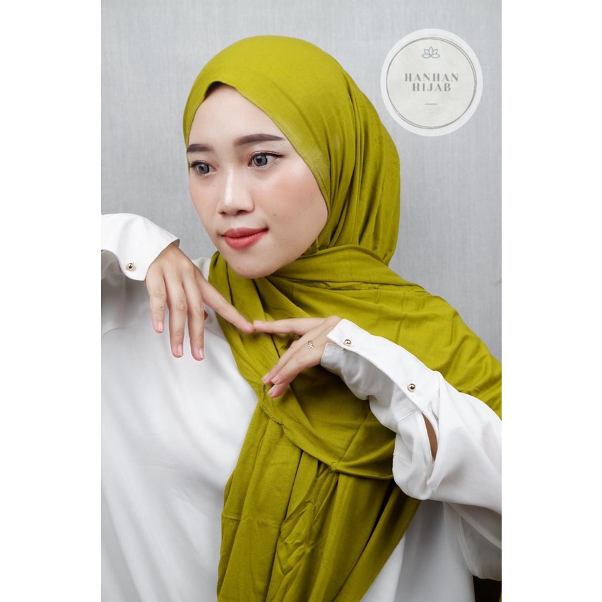 PASHMINA INSTAN KAOS /NARA INSTAN-Lime