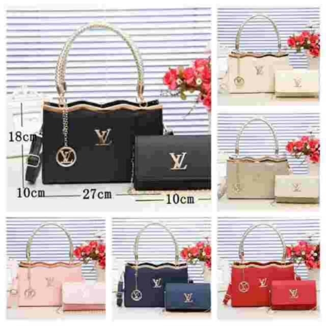 Tas fashion LV import korea 2 in 1