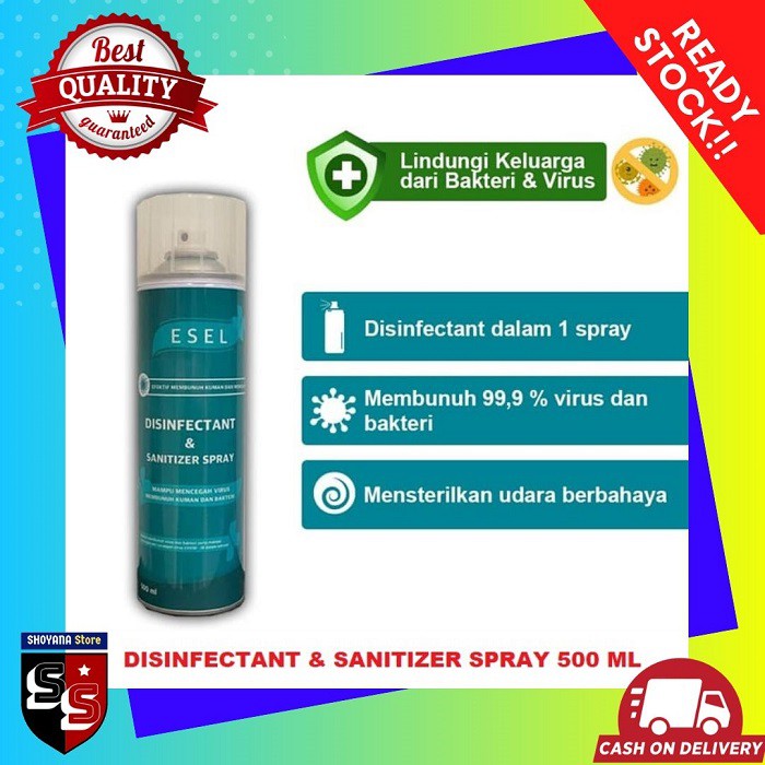 Jual ESEL DISINFECTANT & SANITIZEL 500 ML DESINFEKTAN SPRAY DESINFECTAN ...