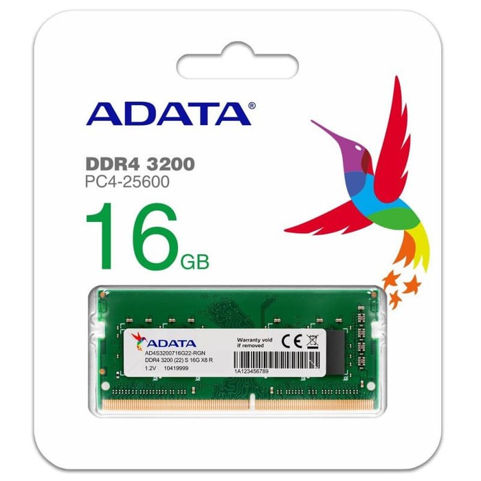 Adata DDR4 16GB 3200Mhz SODIMM PC4-25600 DDR4 3200 16GB RAM for Laptop