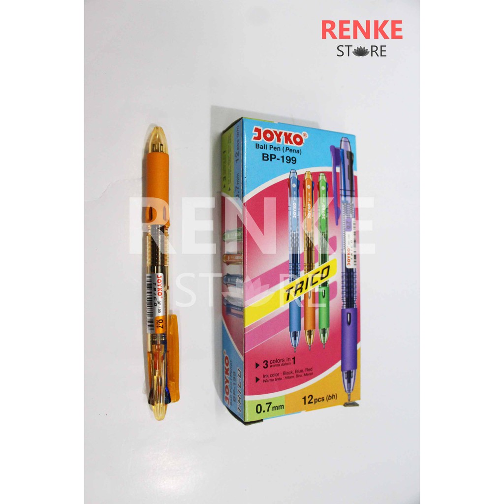 

Pulpen Joyko Trico 0.7mm 3 Warna - Pena / Ballpoint / Bolpen BP-199