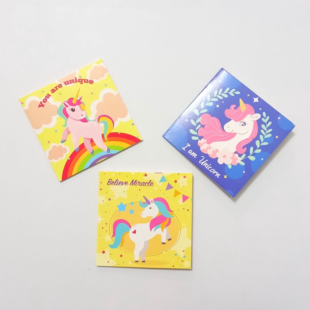 Kartu ucapan unicorn greeting card unicorn kado ultah anak birthday card lucu unik murah kado anak