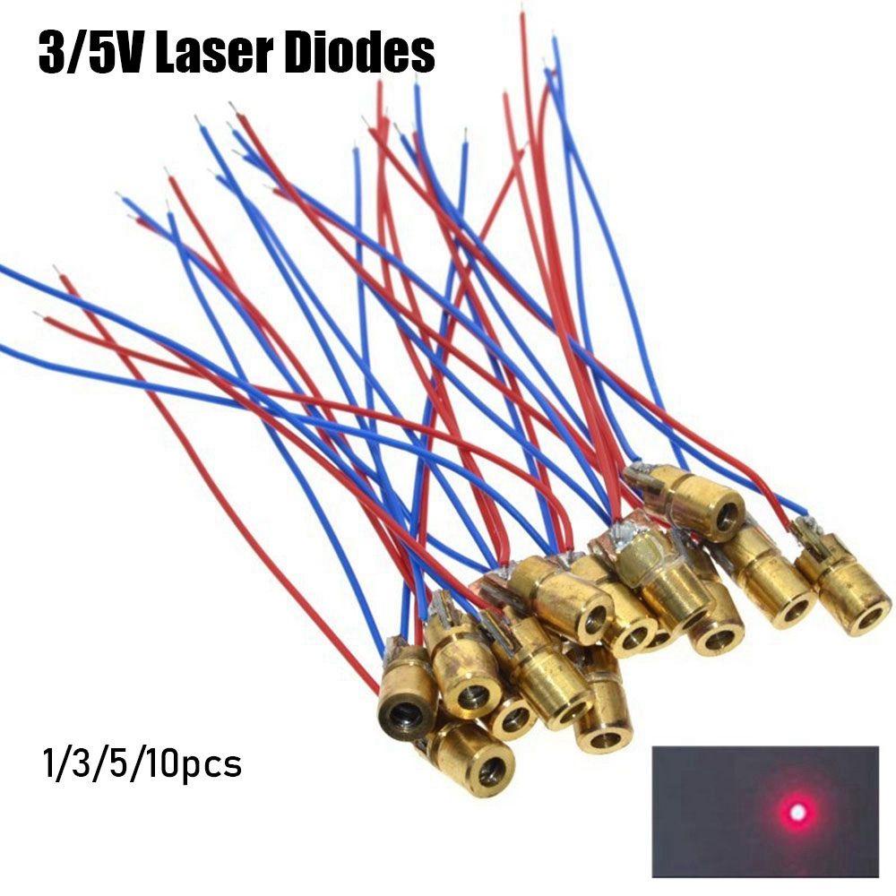 POPULAR Populer1/3 /5 /10pcs Dioda Laser Mini Red Sight Copper Head Dot Diode Module