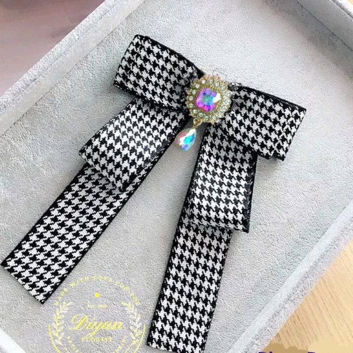 pita hias aplikasi dekorasi korean ribbon brooch