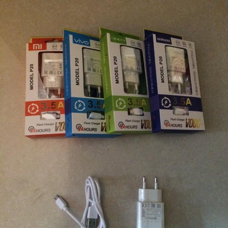 TRAVEL CHARGER P20 MERK SAMSUNG OPPO XIAOMI VIVO REALME QUALCOM 3.5A