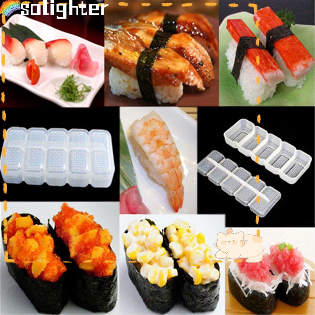 Cetakan Sushi Jepang 5 Roll Anti Lengket