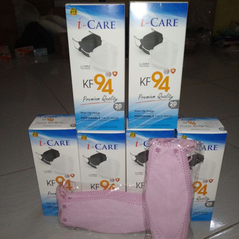 Masker Kf94 evo i-care isi10 warna Light purple