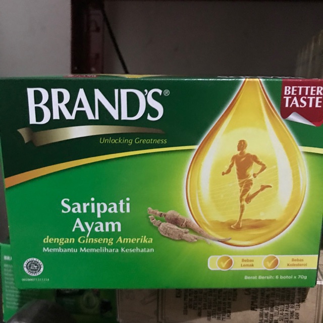 

Brands Saripati Ayam dengan gingseng america 6botolx 70gr