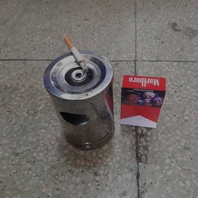 Asbak mini motiv tong sampah / Asbak rokok stainless / asbak rokok bentuk tong sampah / asbak kecil