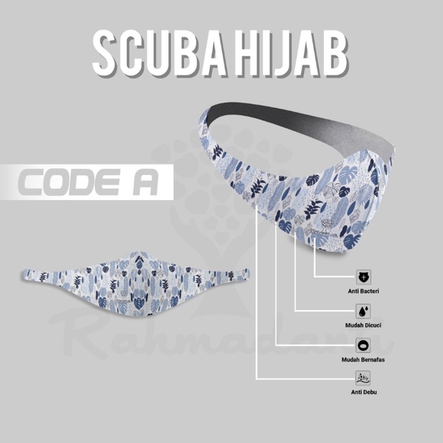 SCUBA HIJAB PRINTING / MASKER HIJAB / SCUBA MOTIF HIJAB