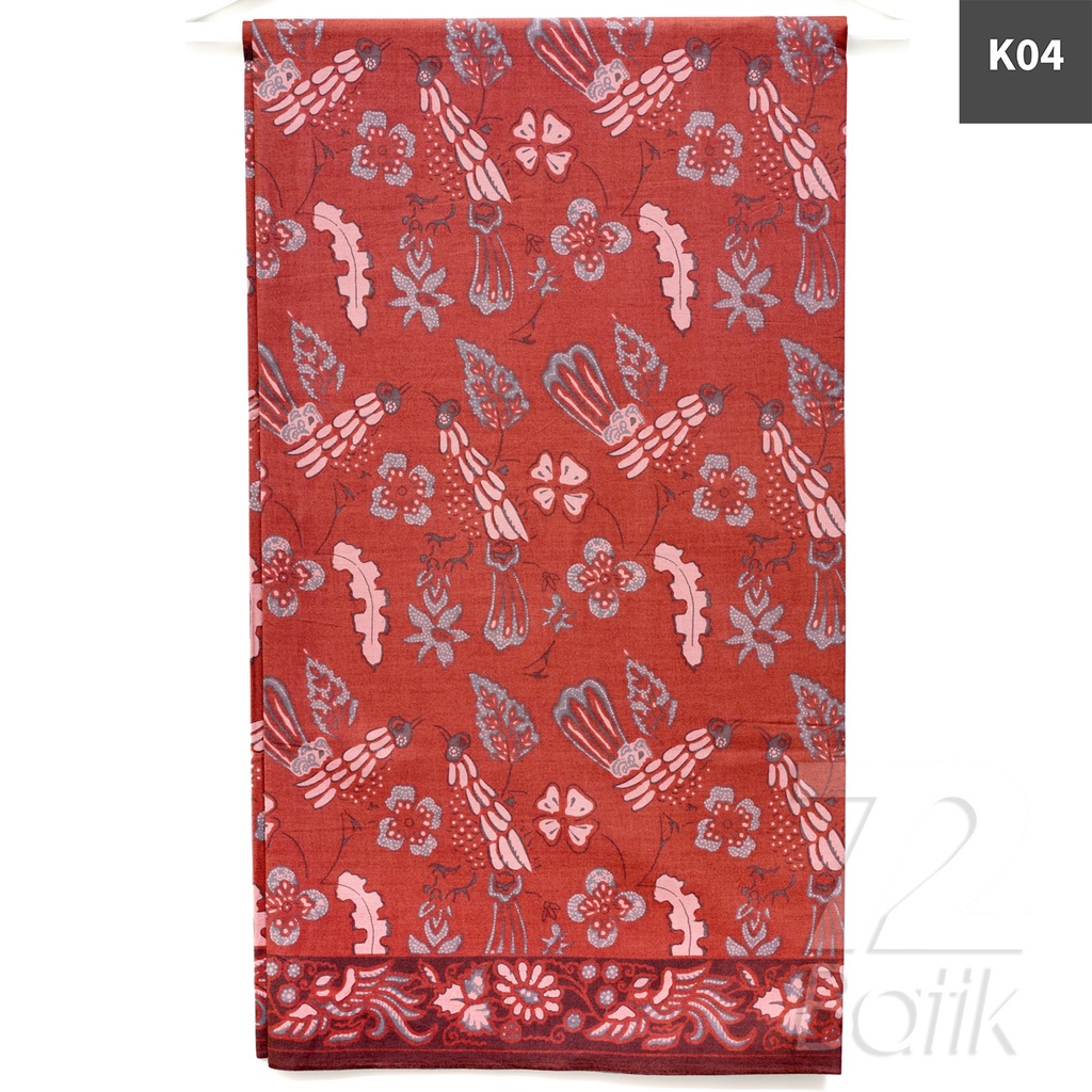 KAIN BATIK PREMIUM Bahan Katun Motif Burung Kembang Warna Coklat 723698 Cap 72 Jarik Jarit Samping Kebat Panjang Batik Katun Modern Premium Bahan Seragam Batik Pernikahan Kantor Keluarga Murah Kamen Jadi Batik Bali Lembaran