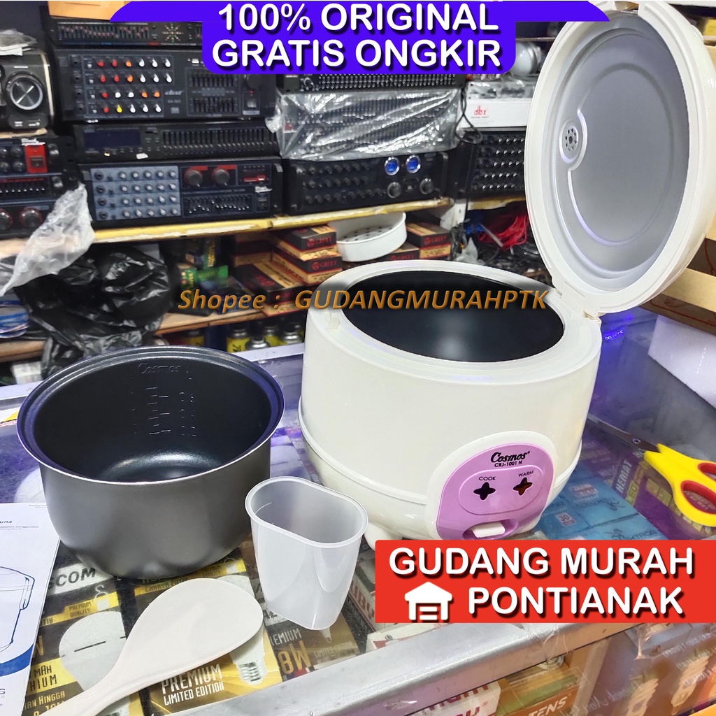 Ricecooker Cosmos 0.6 Liter Hemat Listrik 30watt CRJ - 1001N 1001 N penanak nasi magicom