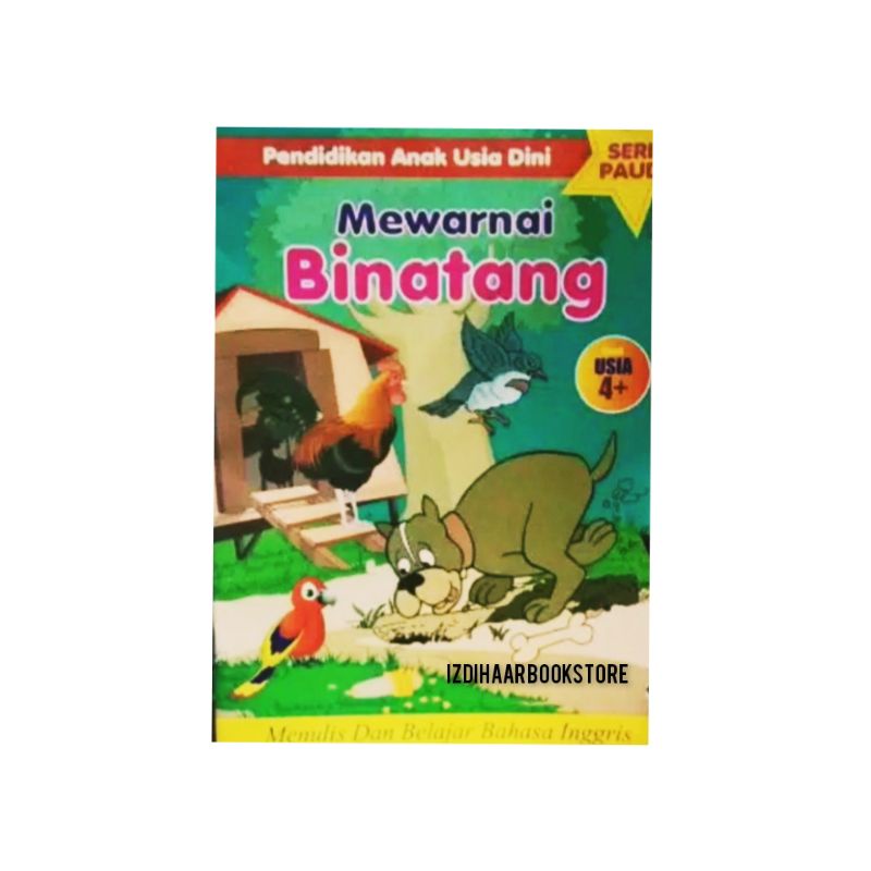 Buku Mewarnai Anak Seri Paud Mewarnai Binatang