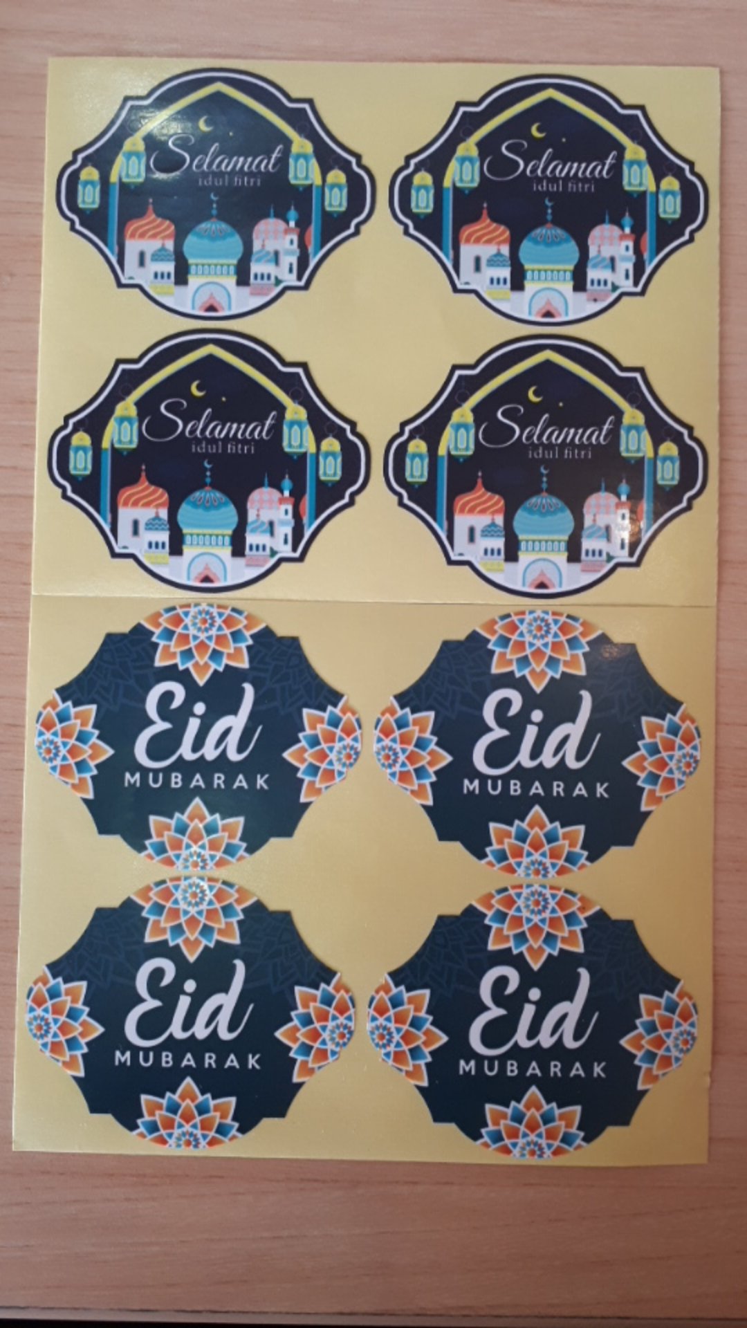 Stiker Toples Kue Lebaran Idul Fitri Free Input Logo