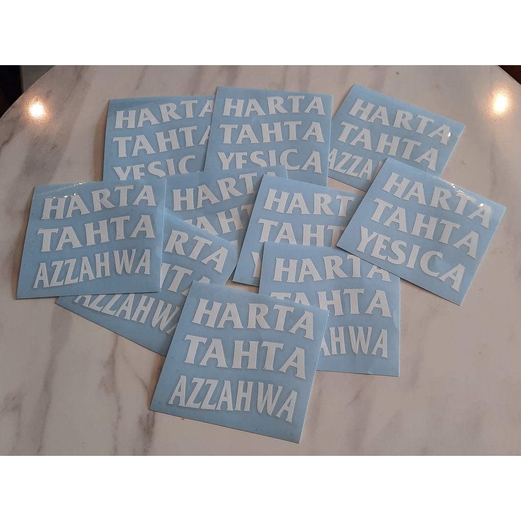 stiker hologram harta tahta, sticker kekinian custom nama, hologram cutting-3