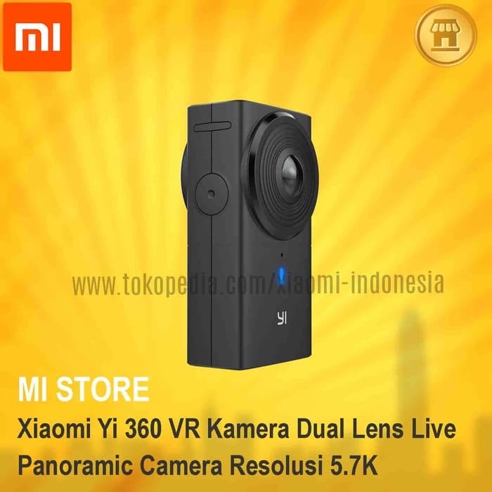 Xiaomi Yi 360 VR Kamera Dual Lens Live Panoramic Camera Resolusi 5.7K