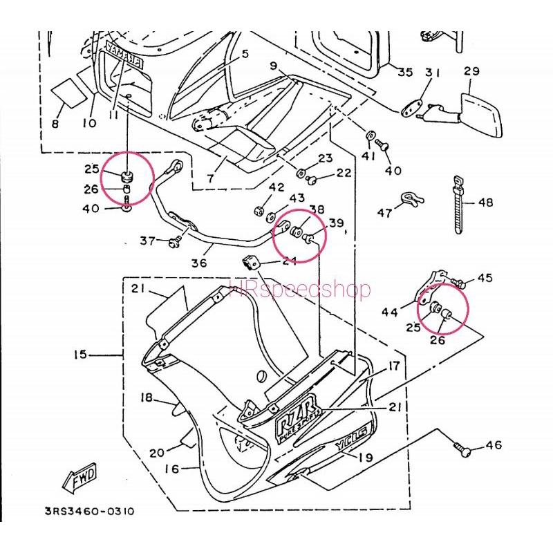Karet Damper dudukan baut bracket breket fairing yamaha Rzr bukan Rxz milenium catalyzer