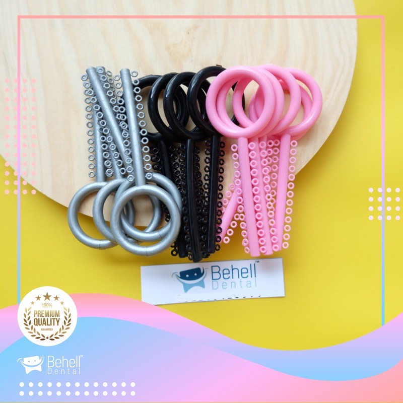 BEHELLDENTAL ORI KARET BEHEL AMERICAN ORTHODONTICS SUPER TEBAL POWER O AO -Karet Pehel Motif ORTHO USA Premium Ligature Ties - Motif Ring Bulat Orthodontic Orthodontics Braces ORIGINAL
